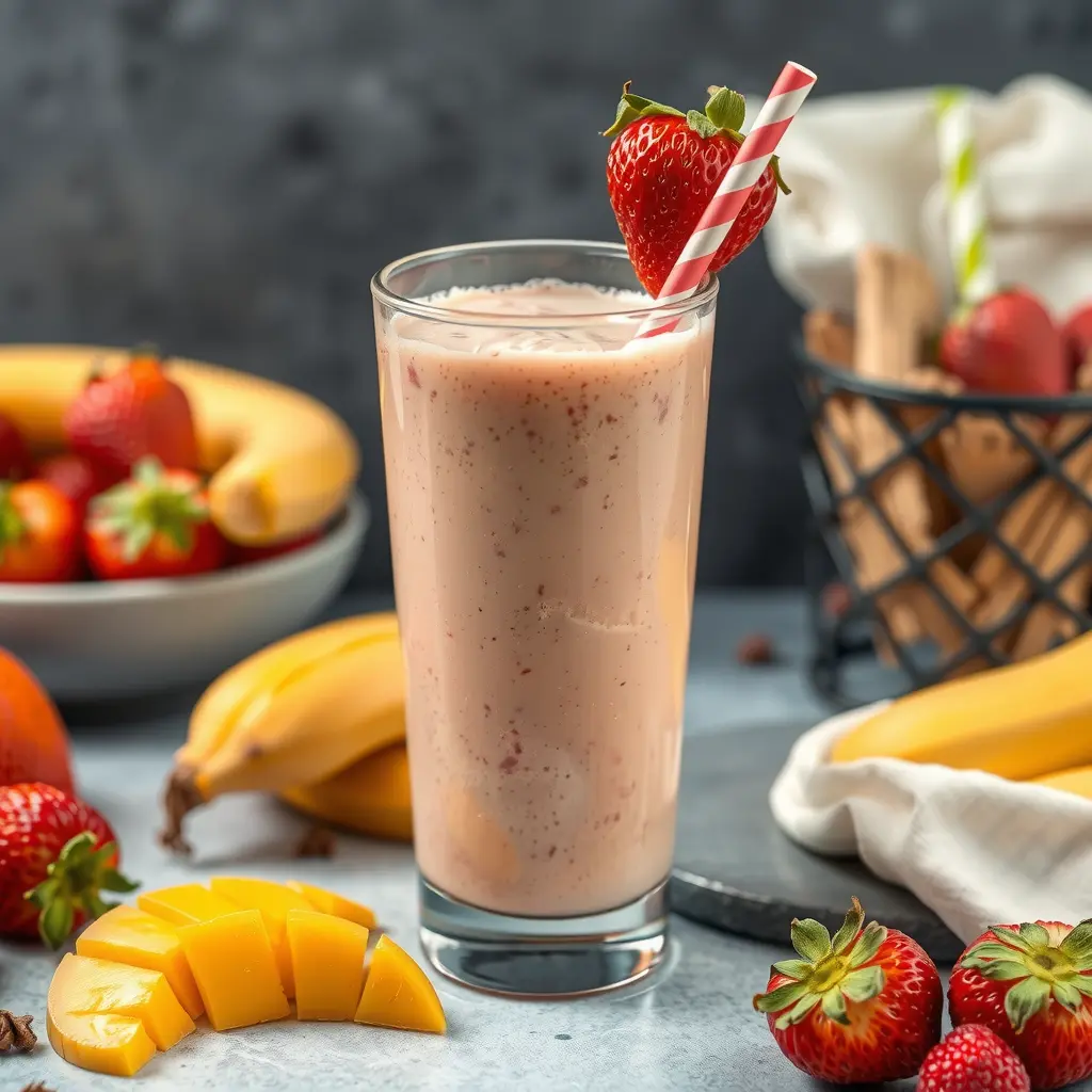 Strawberry Banana Mango Smoothie