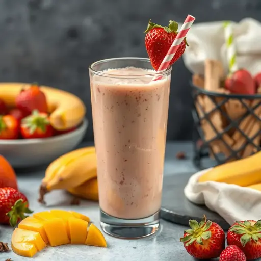 Strawberry Banana Mango Smoothie